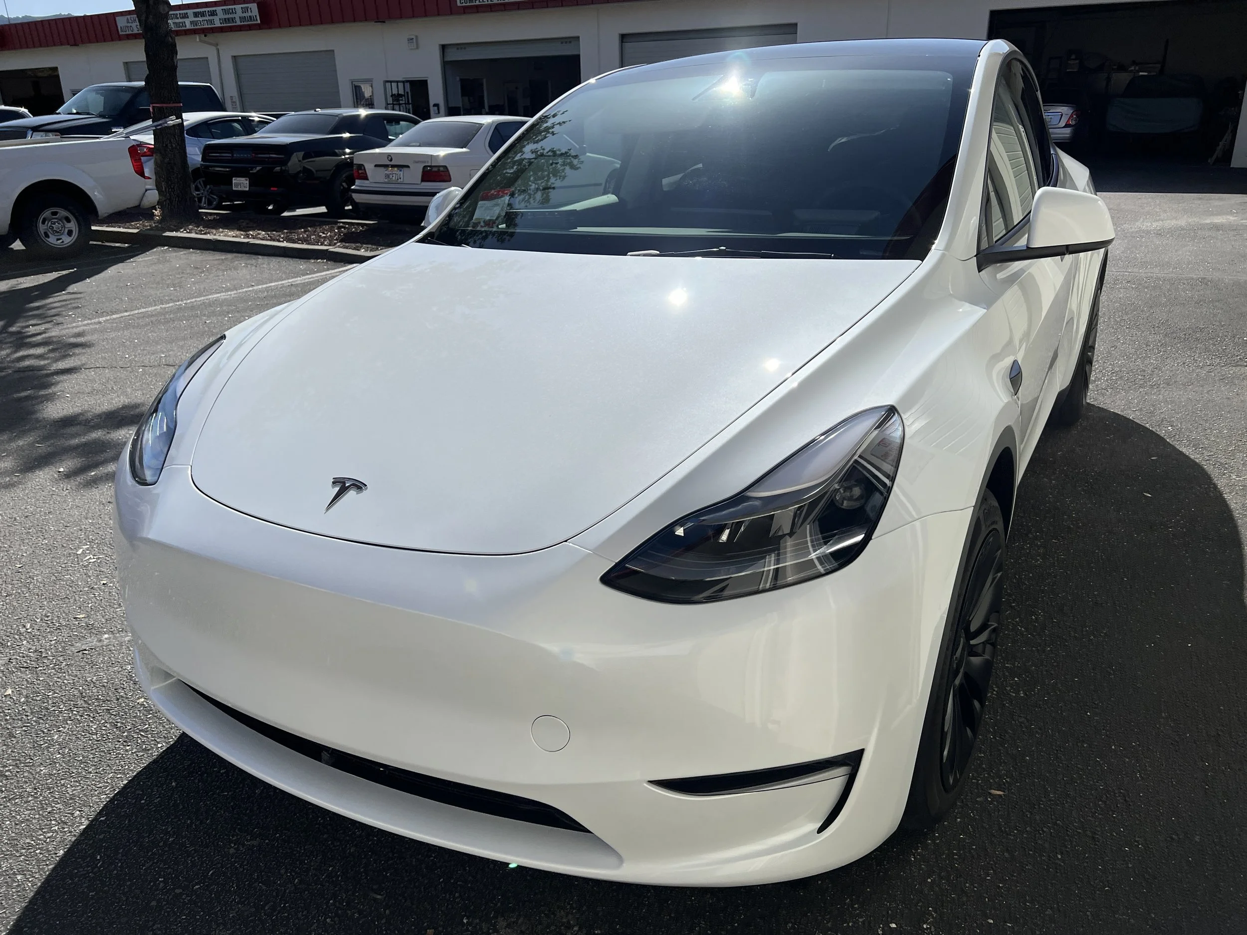 Tesla Model Yフロントバンパー ホワイト 2023 Tesla Model Y (Multicoat White) — DETAILERSHIP™